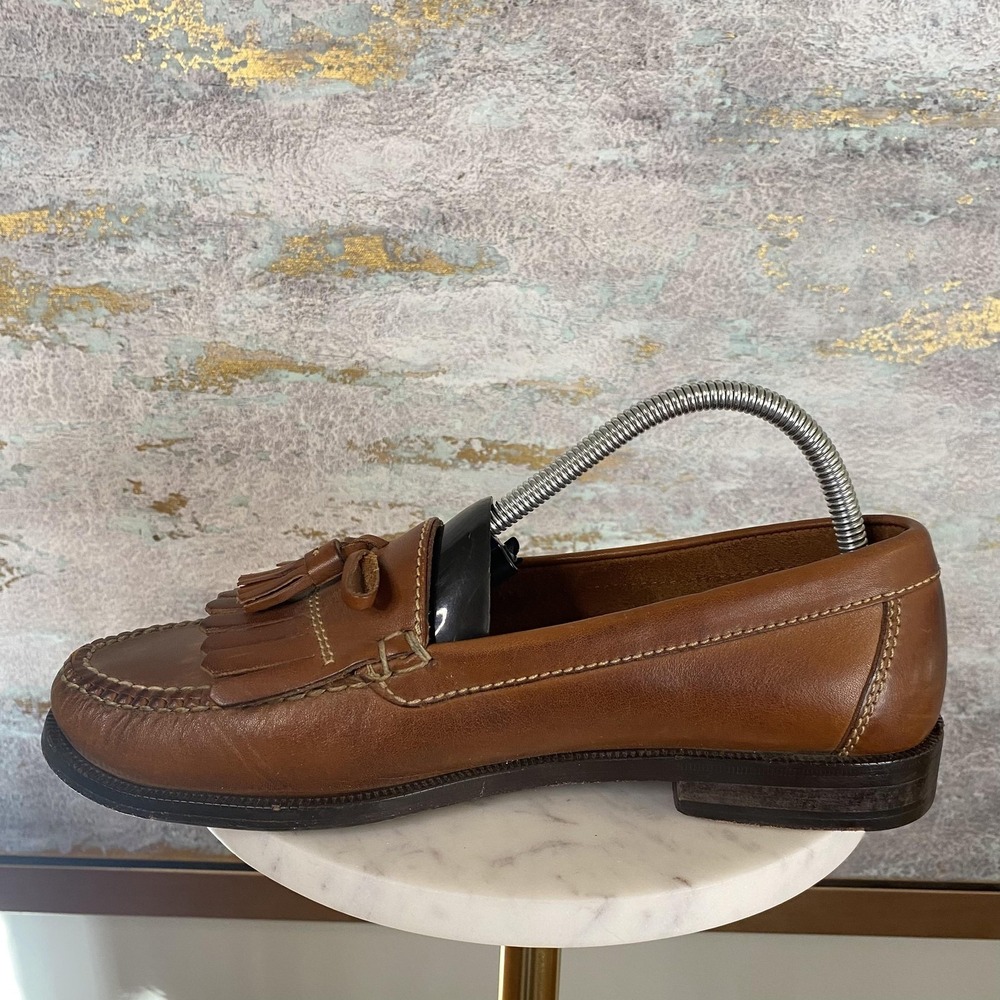 Cole Haan Shoes Mens Size 8.5 M Brown Leather Tassel Loafers Slip On CC01083 - Picture 6 of 11